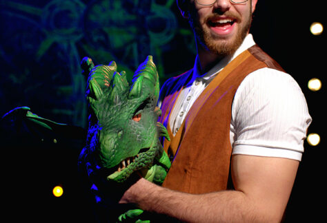 man with a dragon