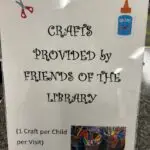 Crafts provided by the Friends of the Library